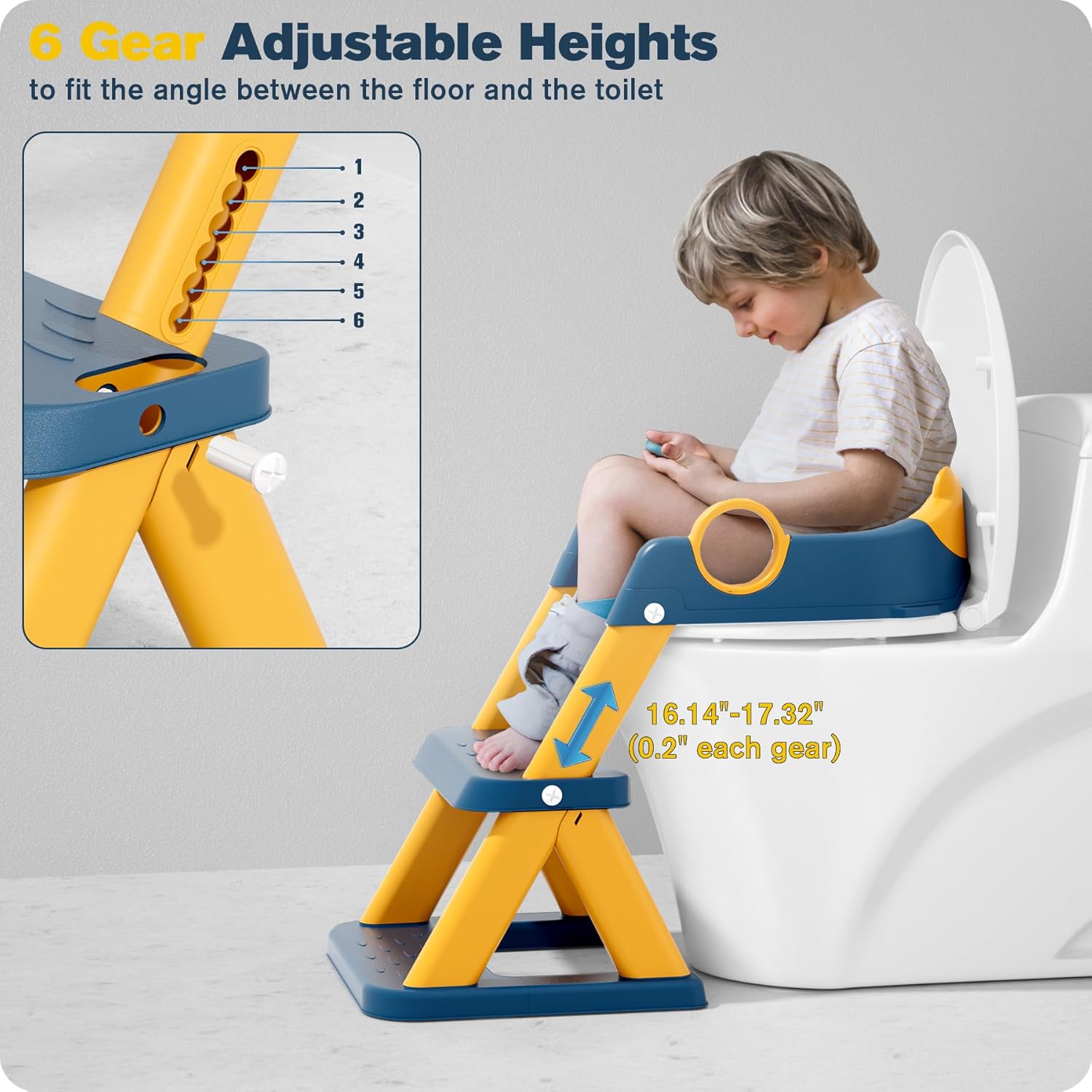Detalle 2 de Rabb 1st Adaptador WC niños plegable 6 posiciones