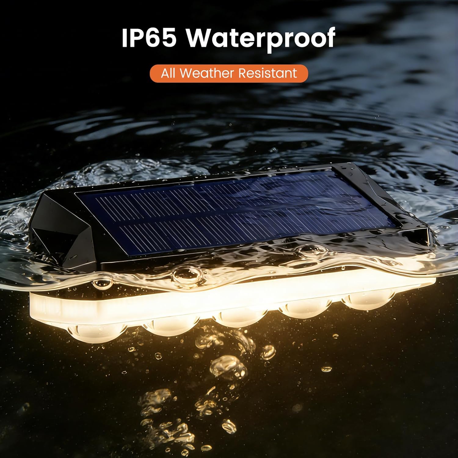 Thumbnail 1 de Wonkelly Solar Fence Lights Outdoor (4 Pack) – Warm White, Cool White & RGB with 40+ Lighting Modes, IP65