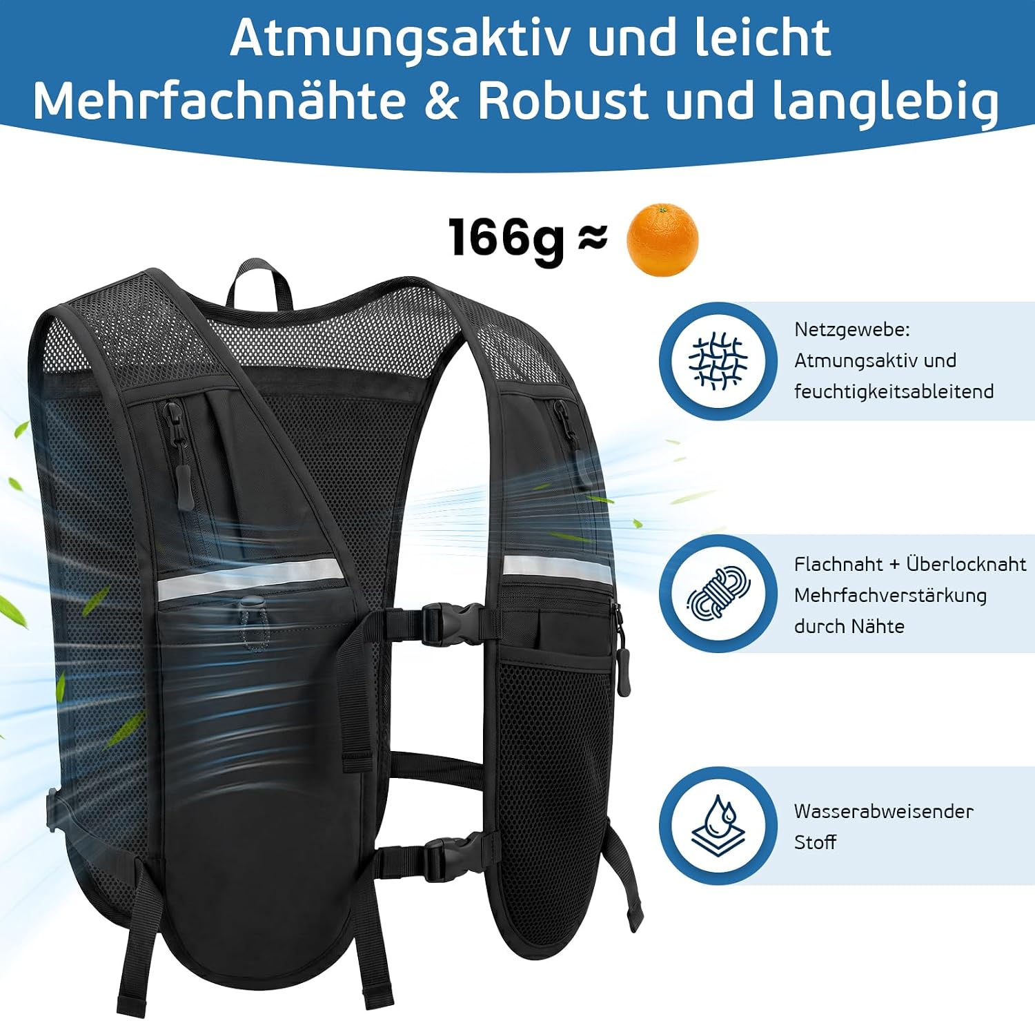 Thumbnail 1 de TSINGSA Laufweste Laufweste mit 500 ml