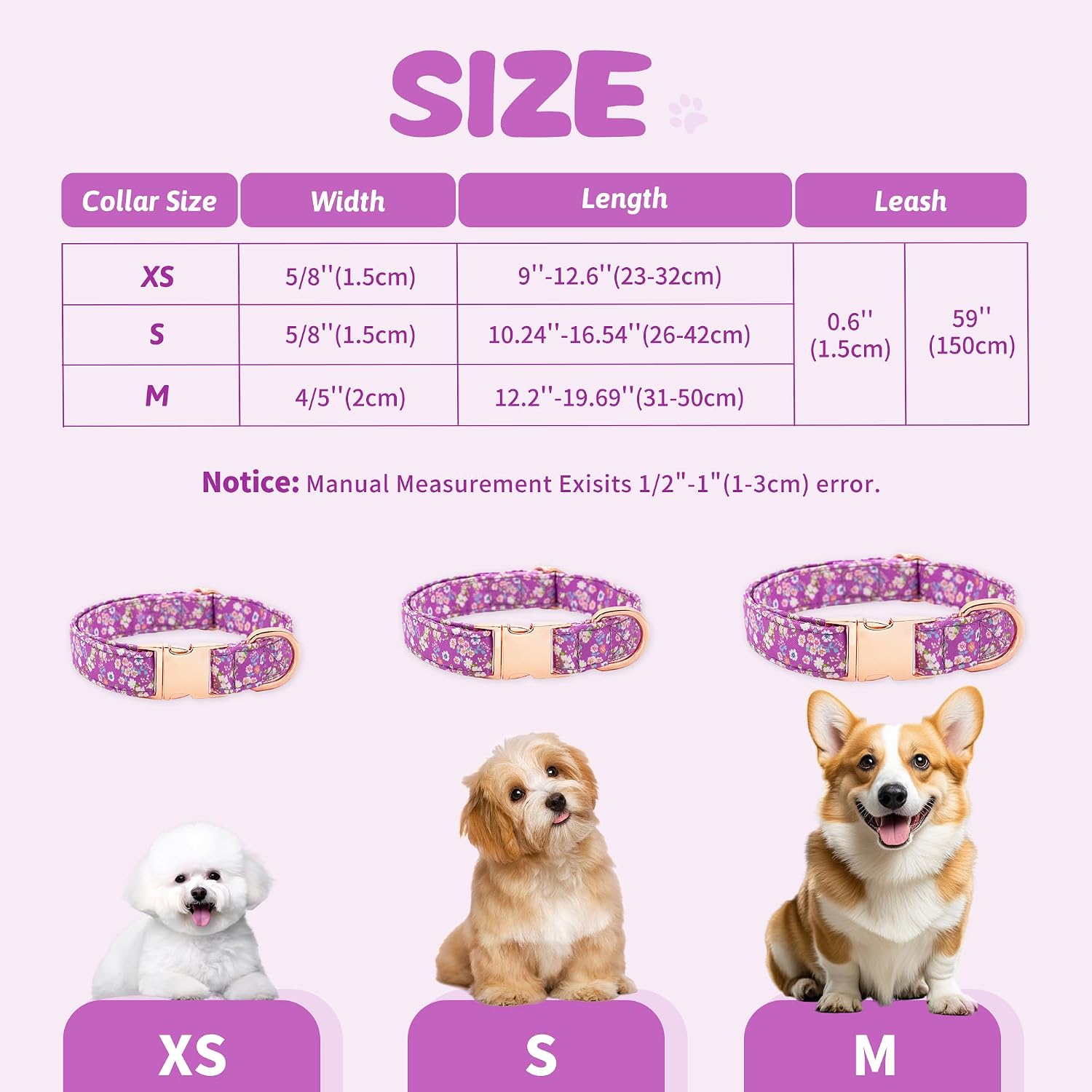 Thumbnail 2 de Dote on Dog Collar Set Purple S