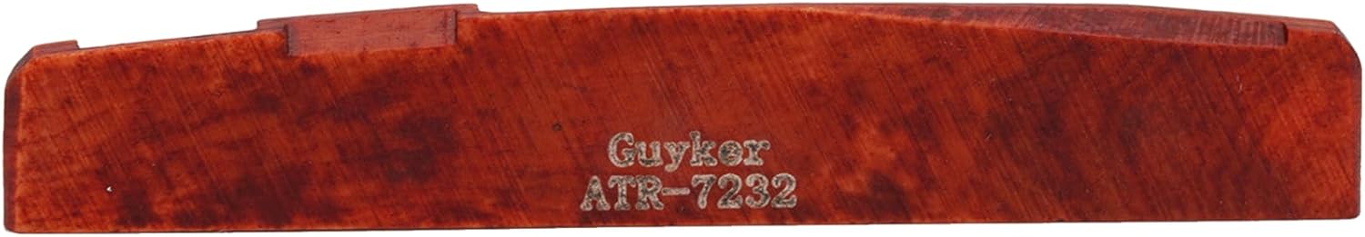Thumbnail 2 de Guyker ATR7232 Acoustic Guitar Bone Saddle, Red, Pre-Slotted, 72x3x12mm