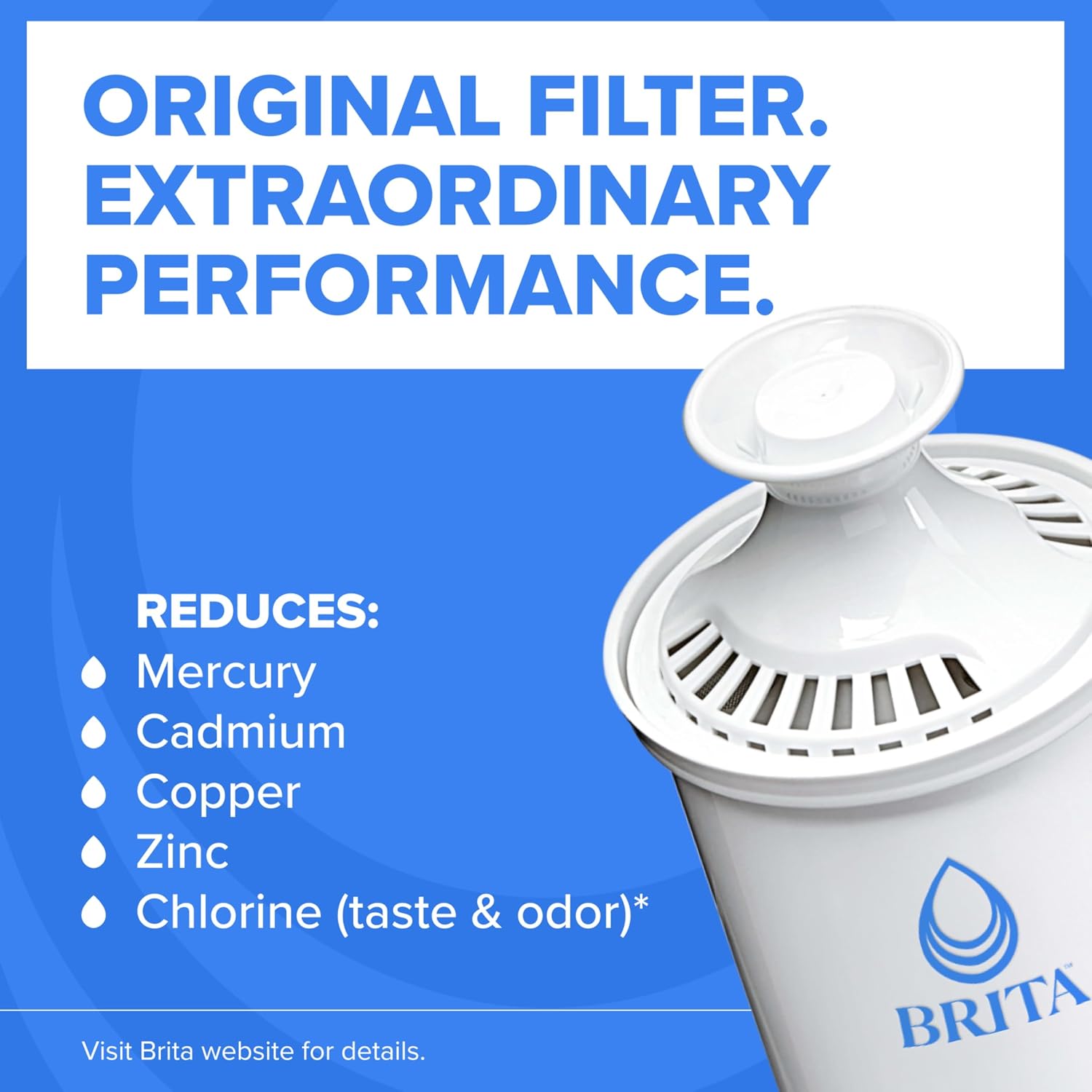 Thumbnail 1 de BRITA Original Replacement Water Filter 3-Pack for Pitchers and Dispensers