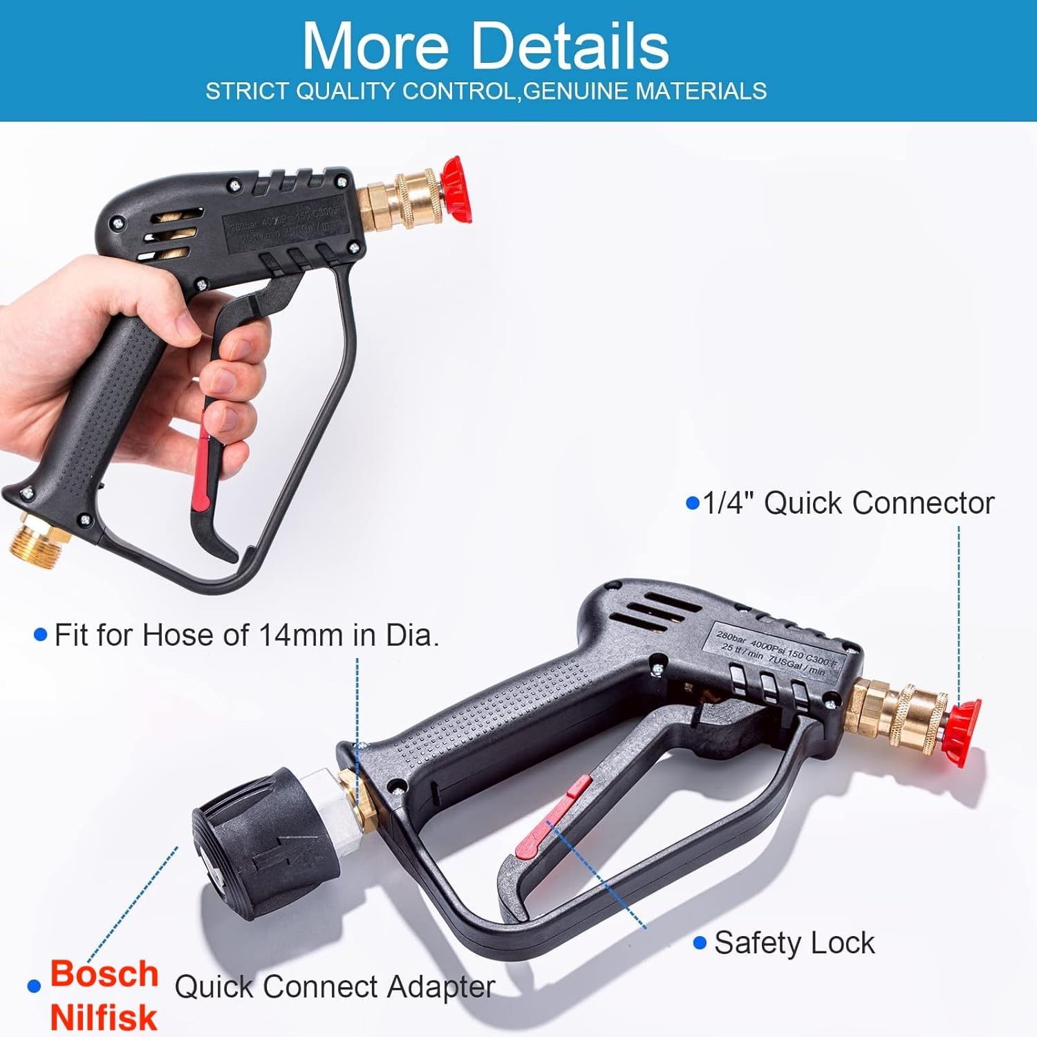 Thumbnail 2 de YUET High Pressure Washer Gun Handle 4350 PSI