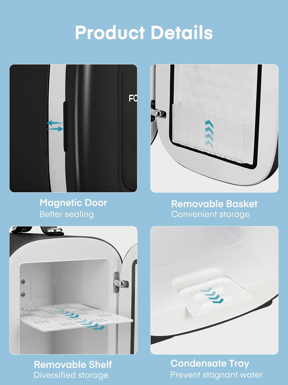 Thumbnail 3 de FOHERE Mini Nevera 5L portátil para coche y hogar