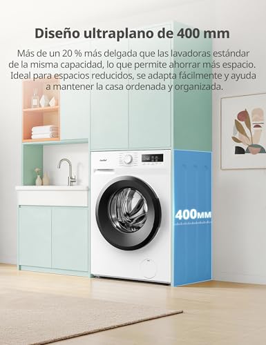 Detalle de Comfee Lavadora 7 kg CFP01EW70W Ultra Slim 40 cm - A-10%