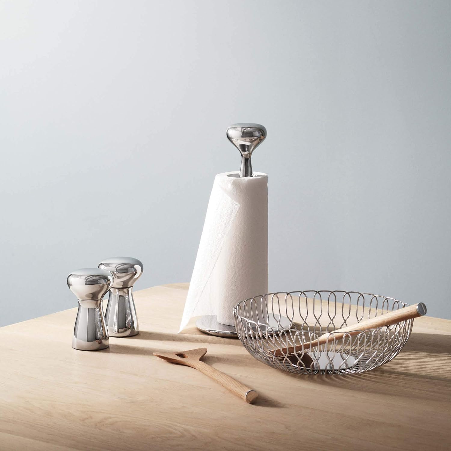 Detalle de Georg Jensen Alfredo 3586202 Stainless Steel Kitchen Roll Holder, Silver