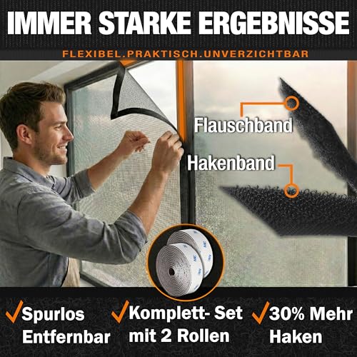 Detalle 2 de Klettband Selbstklebend Extra Stark Outdoor & Indoor 20mm x 5m schwarz von ToolTopia