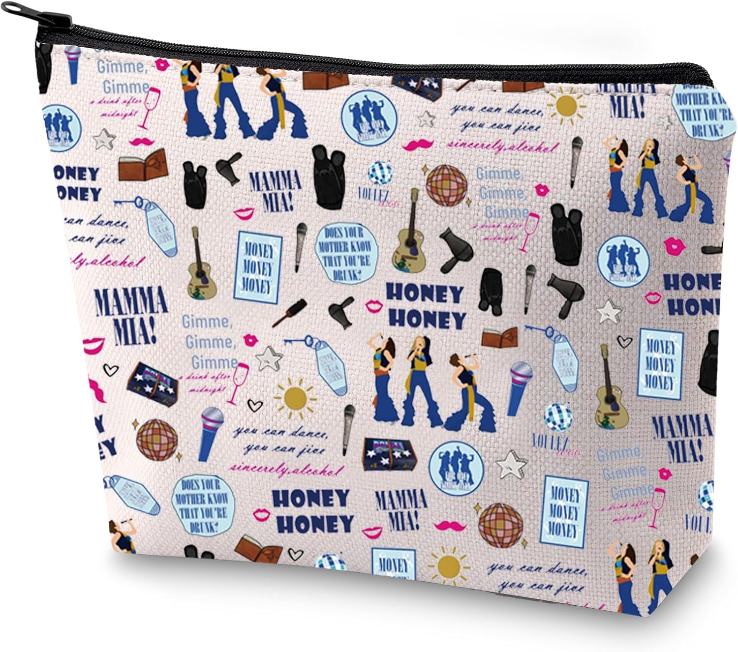 Detalle de FEELMEM Mamma Music Inspired Gift Mamma Stuff Cosmetic Bag