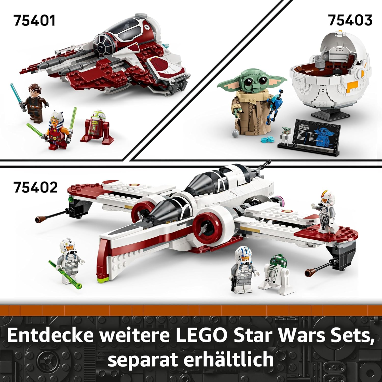 Thumbnail 6 de LEGO Star Wars 75410 Mandos und Grogus N-1 Starfighter – Einstiegsset mit The Mandalorian, Grogu und R5-D4