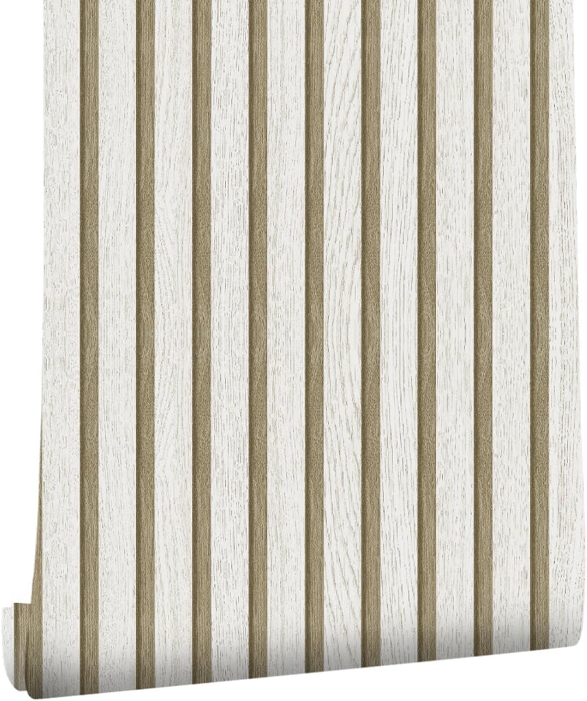 Detalle de myforHD Wood Grating Wallpaper Peel & Stick Wallpaper