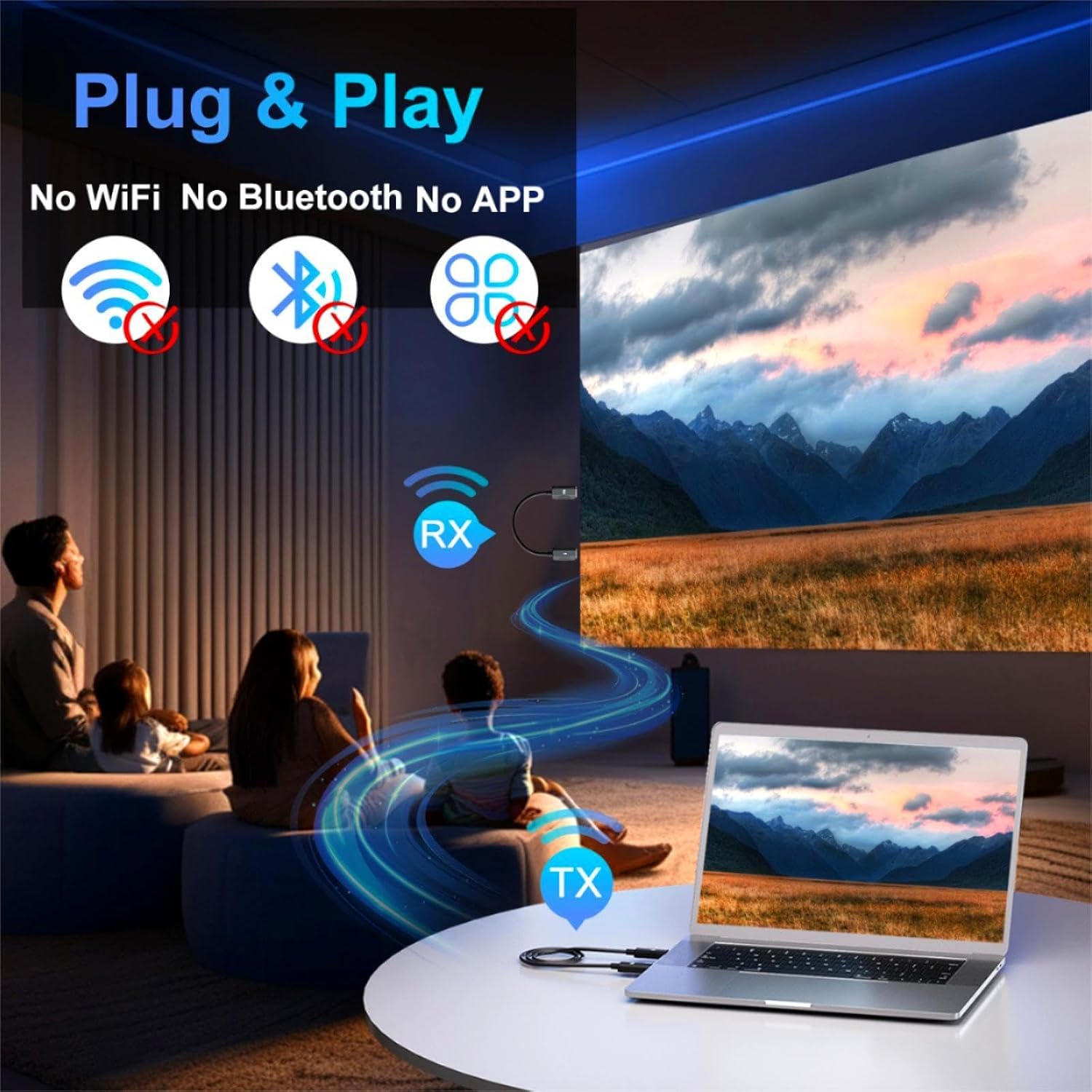 Thumbnail 1 de LXJADAP Wireless HDMI Transmitter and Receiver 5GHz