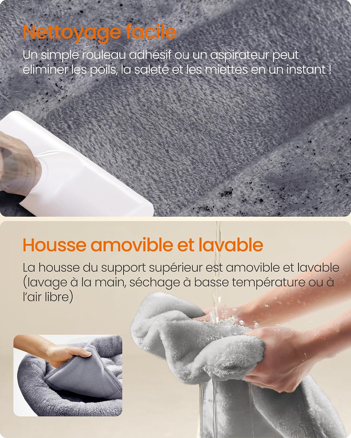 Detalle de Feandrea Arbre à Chat 201 cm – Tour XXL, multi-niveaux, gris foncé (PCT195G02)