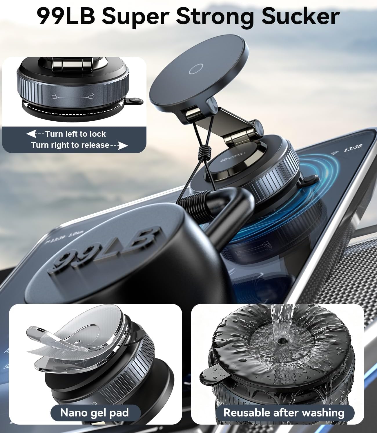 Thumbnail 2 de ALAFLY Vacuum Magnetic Phone Holder