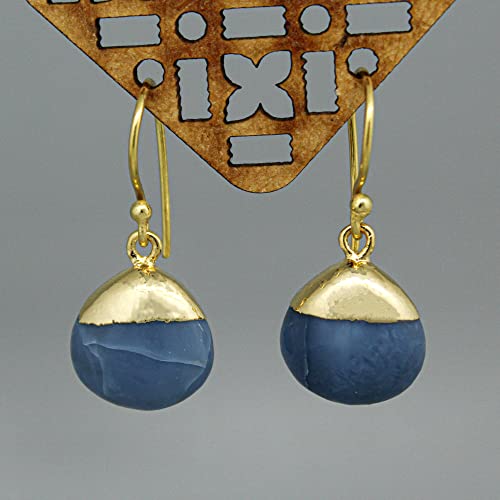 Thumbnail 3 de Gempires Natural Gemstone Teardrop Dangle Earrings, Blue Opal by GEMPIRES NATURE’S TREASURE