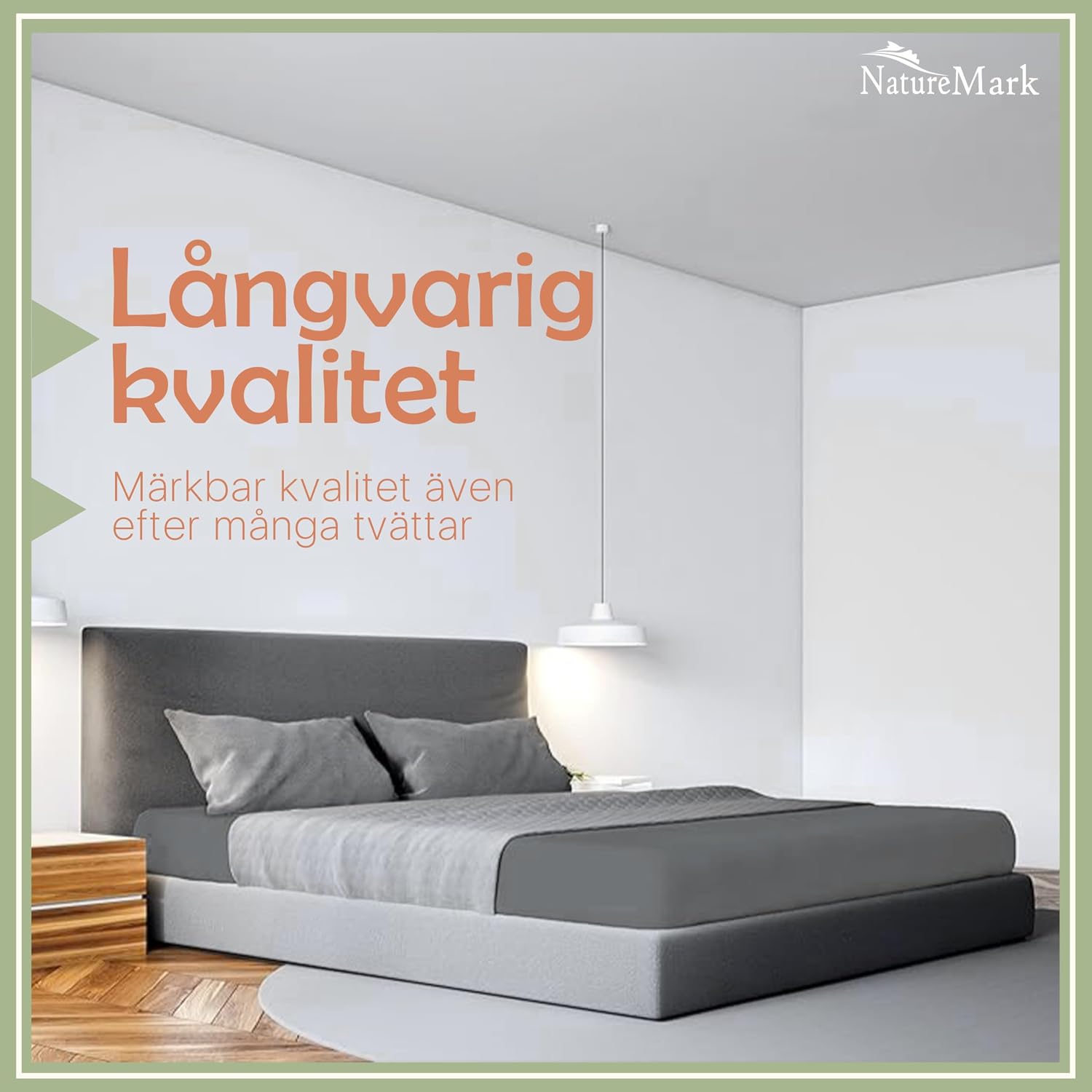 Detalle de NatureMark NM-BMF-90-A-140 spännlakan i mikrofiber, antracit 140 x 200 cm