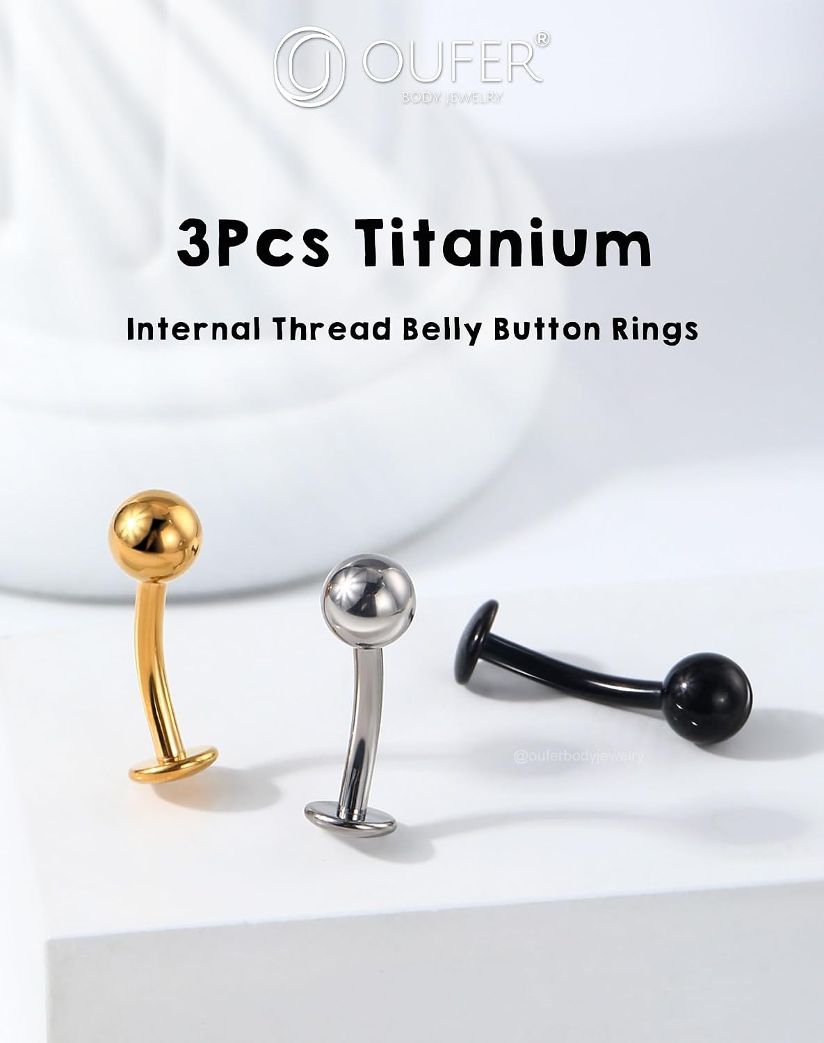 Thumbnail 2 de OUFER Body Piercing Bijou nombril Titanium 14G
