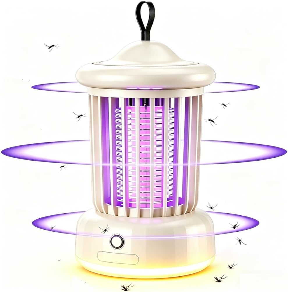 Detalle de Rechargeable Bug Zapper Lamp with UV Light and Night Light (2026 Upgrade) – 2-in-1 Portable Mosquito Killer