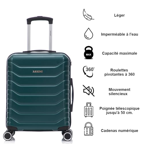 Detalle 2 de RAYKONG RK12, valise cabine 55 × 40 × 20 cm en polycarbonate, 40 L