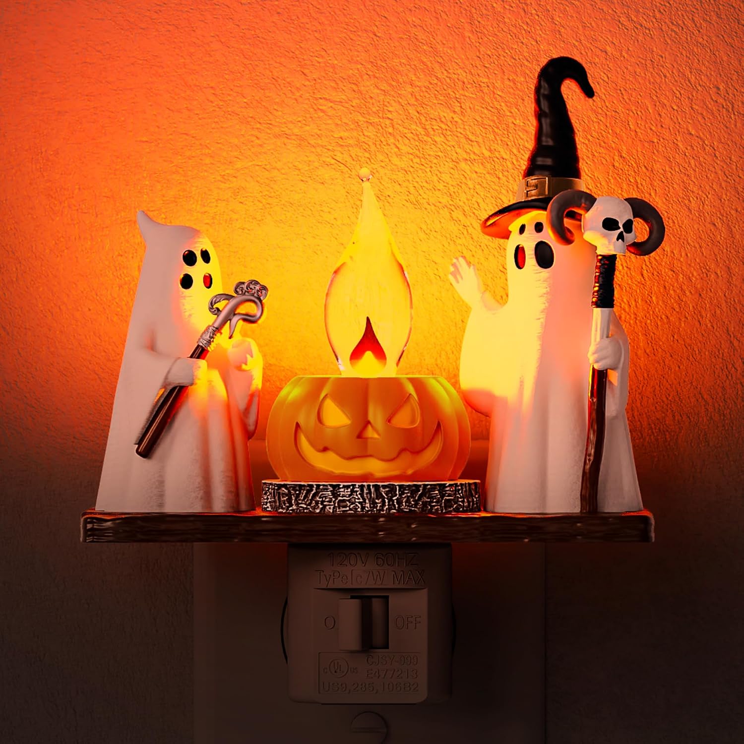Detalle de Briignite Halloween night light with 360° plug