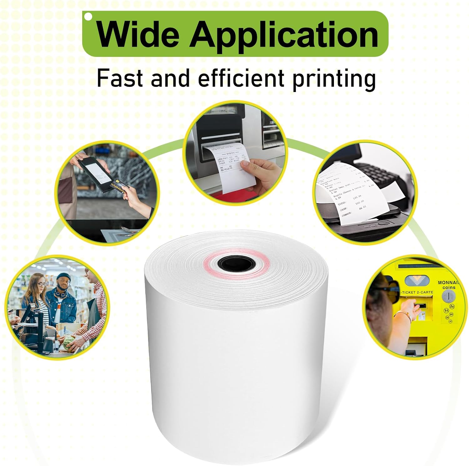 Thumbnail 6 de auriikoop Thermorollen 80 mm x 80 m x 12 mm (10 Stück) für Kassen & POS – Thermopapier mit recycelbarer Kartonhülse