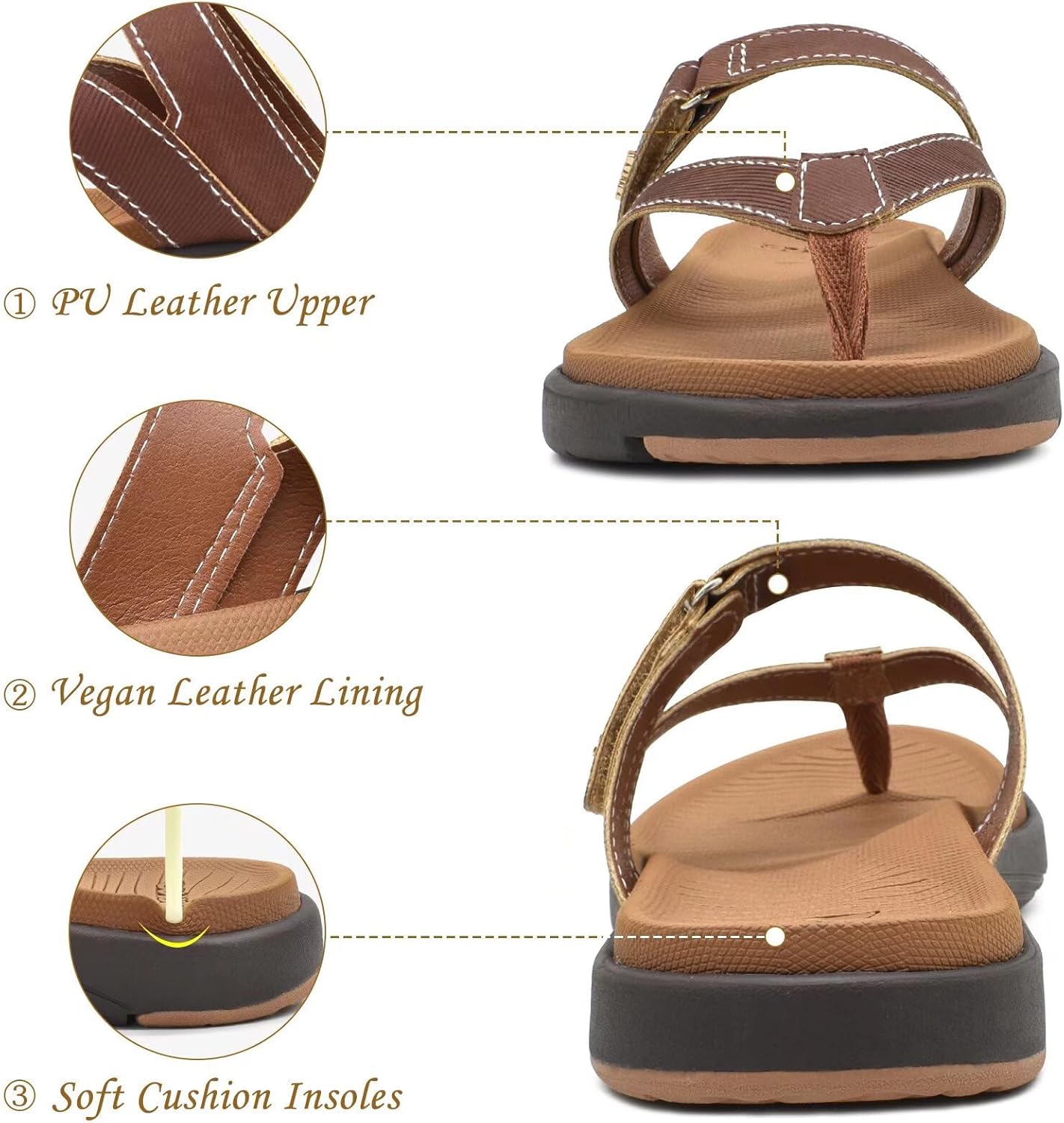 Thumbnail 4 de COFACE Orthotic Flip Flops with Arch Support