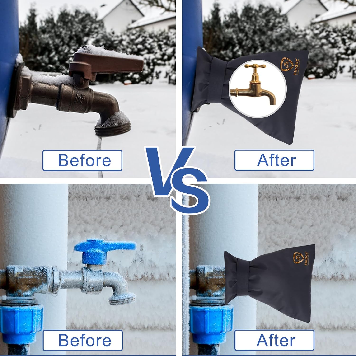 Thumbnail 1 de Hedoc Faucet Cover 2 Pack Outdoor Faucet Covers, 6 x 8.2 in.