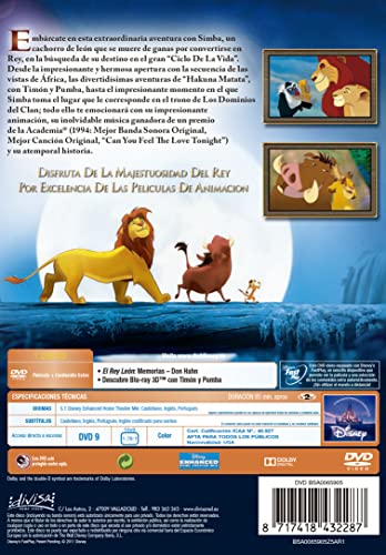 Thumbnail 1 de El Rey León (2011) — DVD de Divisa Films