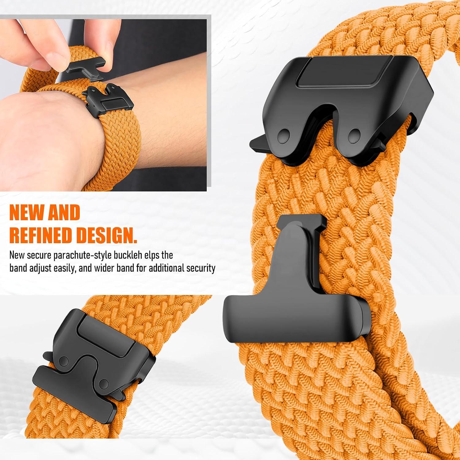 Detalle de 20mm braided nylon watch strap