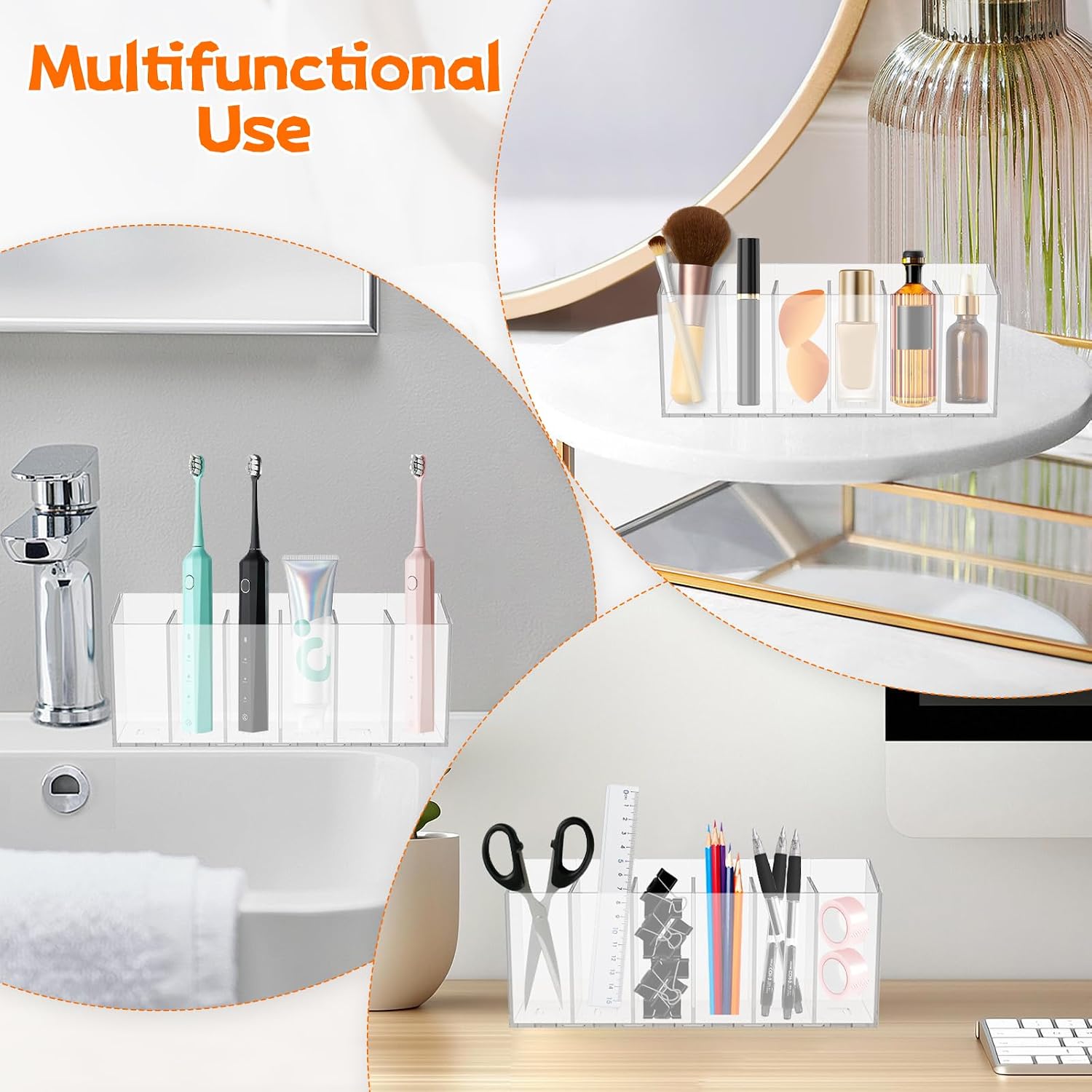 Thumbnail 5 de Acrylic Drink Packet Storage Organizer 6 Compartment
