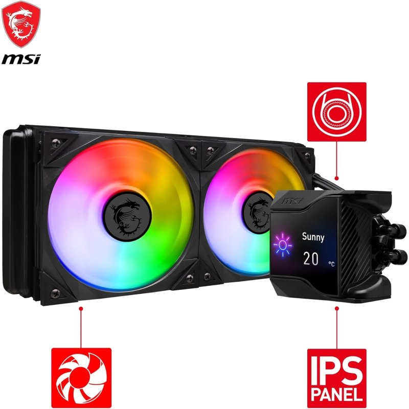 Detalle de MSI MPG CORELIQUID D240 refrigeración líquida