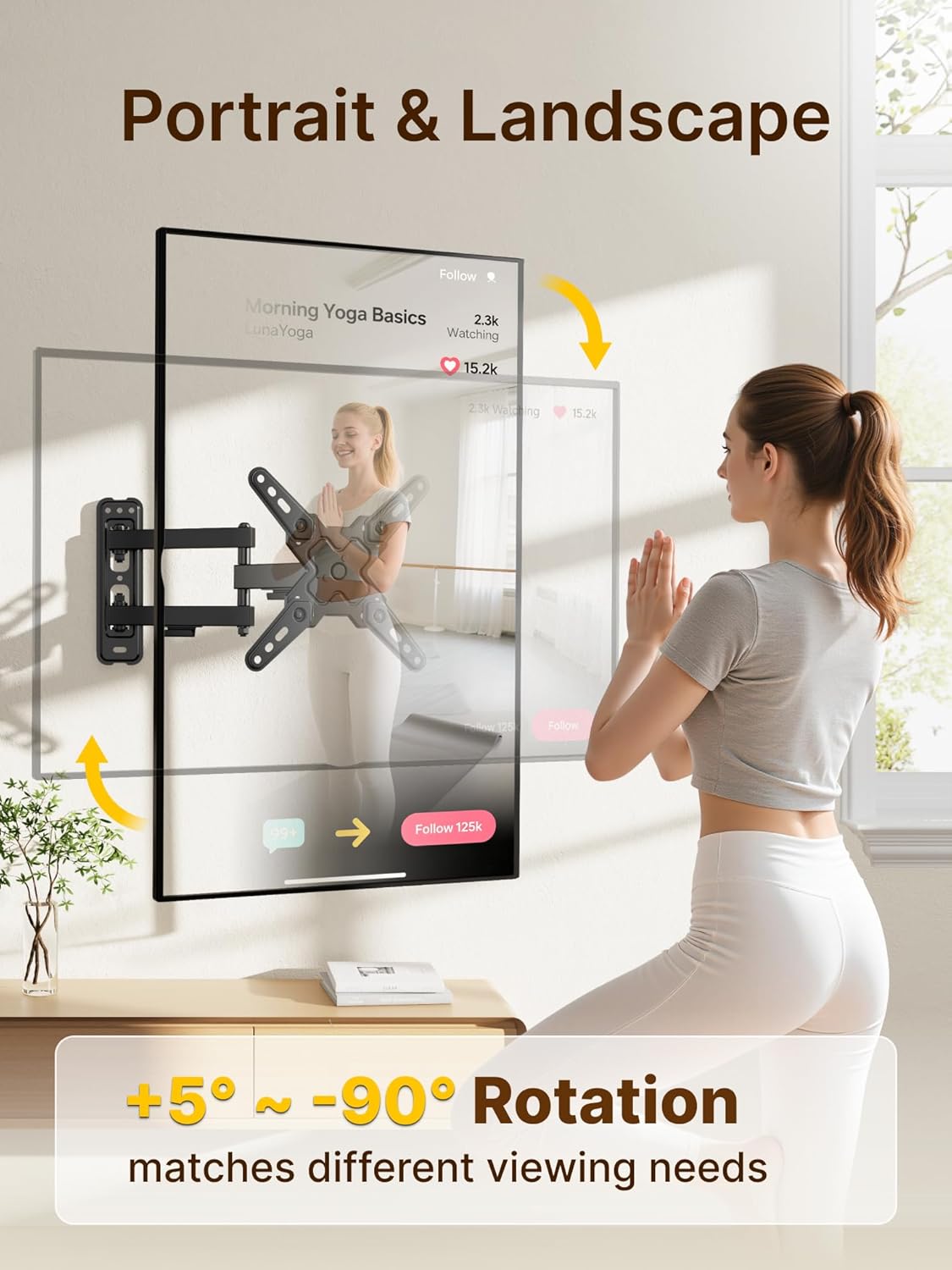 Thumbnail 2 de monTEK TV wall mount 13–43 inch, 44 lb capacity