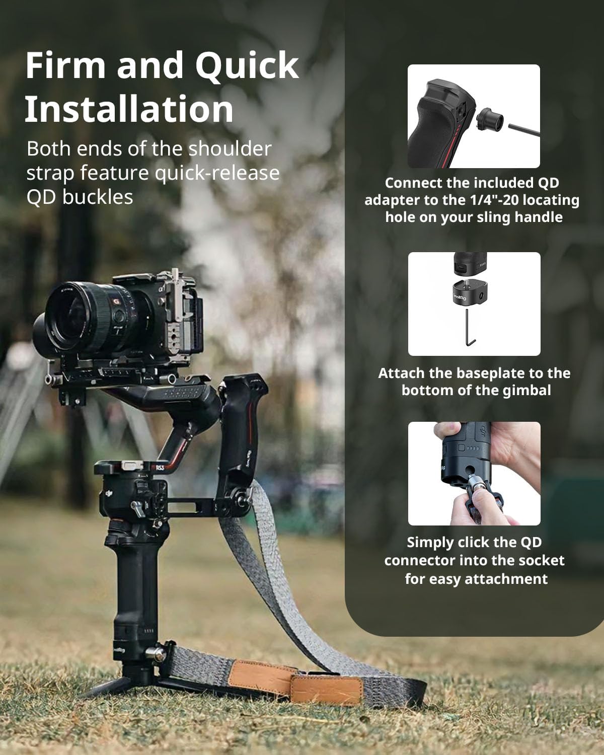Detalle 2 de SMALLRIG RS 4 Tracolla per gimbal 30 kg