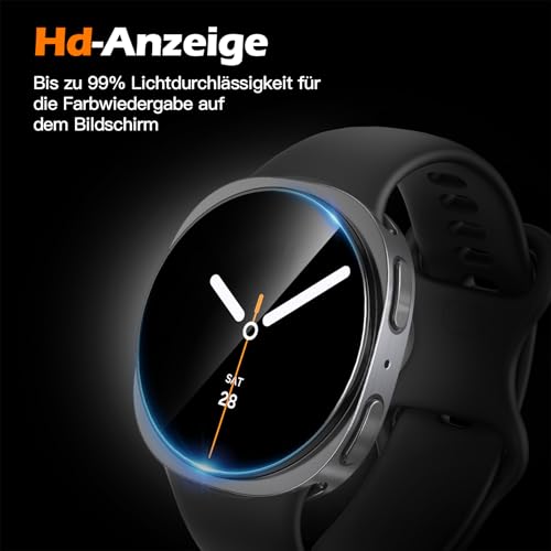 Detalle 2 de Misxi Glas-Displayschutzfolie 44mm für Samsung Galaxy Watch 9/8 – 3er-Set inkl. Hülle und Ausrichtungstool