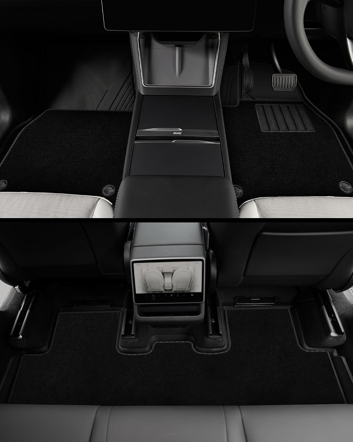 Thumbnail 4 de 3W 2-Layer Floor Mats & Boot Liner for 2025–2026 Tesla Model Y Juniper