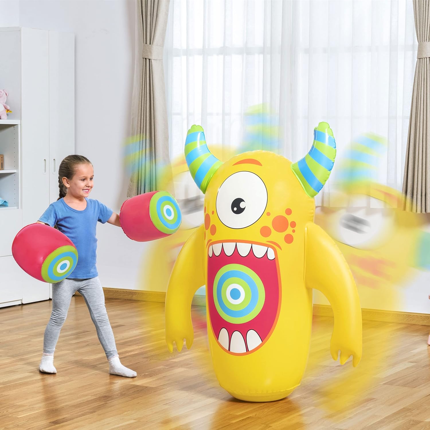 Thumbnail 1 de Bestway 52545 Pungiball gonfiabile Monster Knockout da 120 cm con guanti