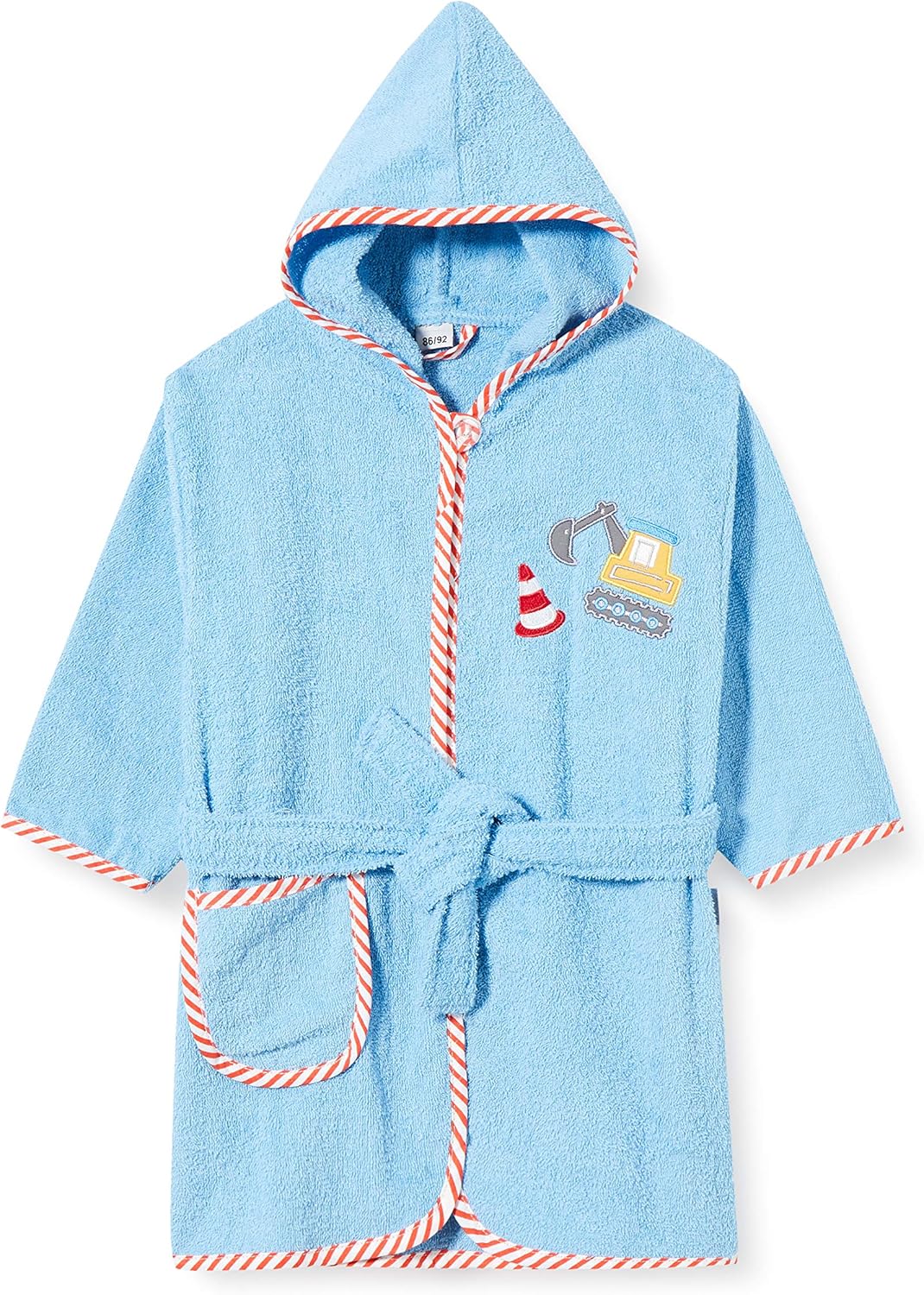 Detalle de Playshoes Frottee Bademantel Schildkröte per bambini – morbido, caldo e pronto all’uso