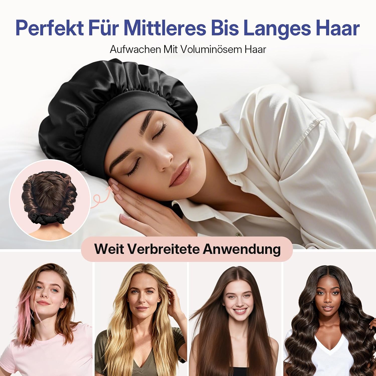 Detalle 2 de LitBear Lockenwickler für Heatless Curls, 2 Größen