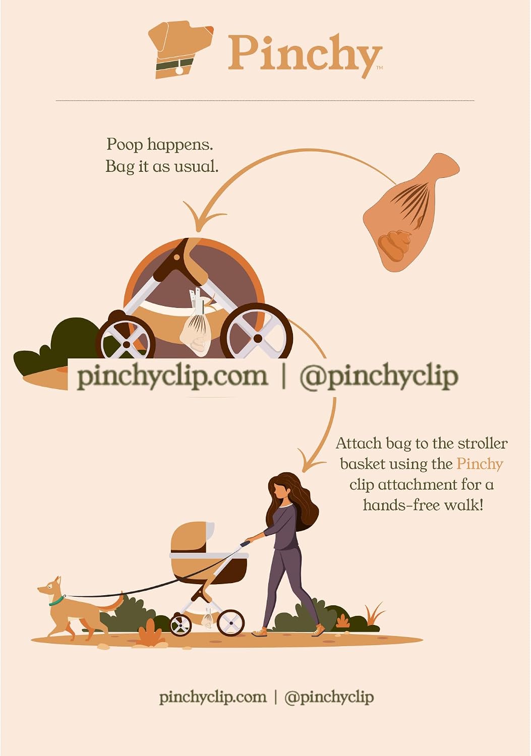 Detalle 2 de Pinchy Dog Waste Bag Holder for Strollers