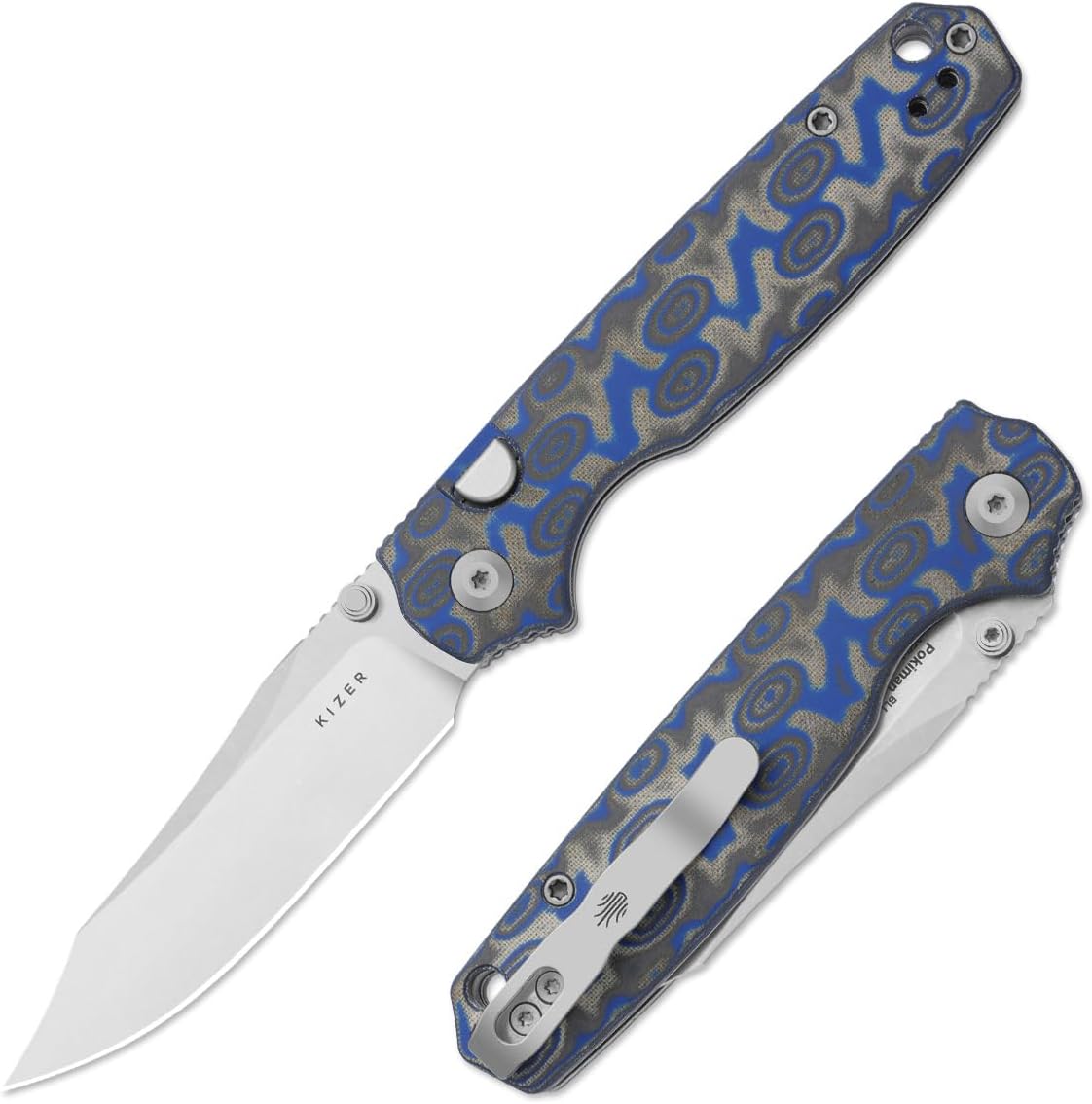 Detalle de Kizer Pokiman BLL V3789BCM1 Folding Pocket Knife, 3.14-Inch AEB-L Blade