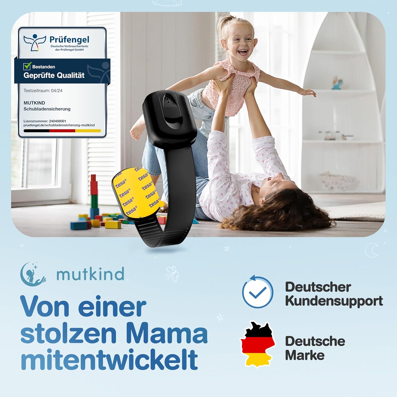 Thumbnail 6 de MUTKIND 12er Set Kindersicherung für Schränke – Schubladen- und Türsicherung mit starkem TESA-Kleber, schwarz