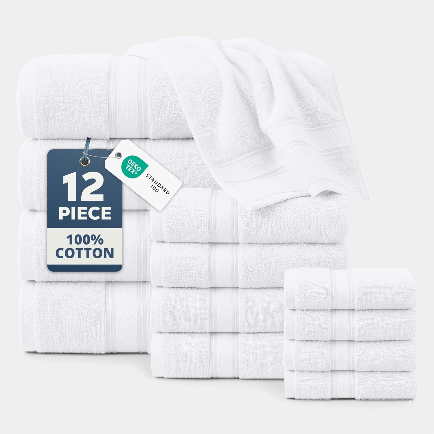 Detalle de LANE LINEN Bath Towel Set 550 GSM