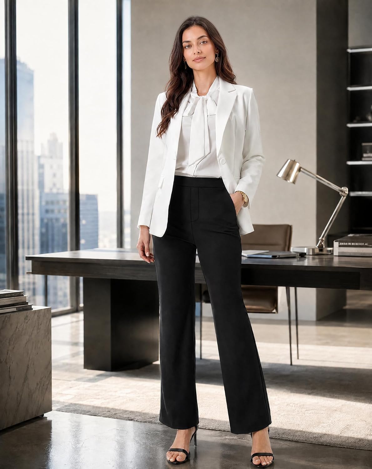 Detalle 2 de SEMARO Wide-Leg Dress Pants in Polyester Blend