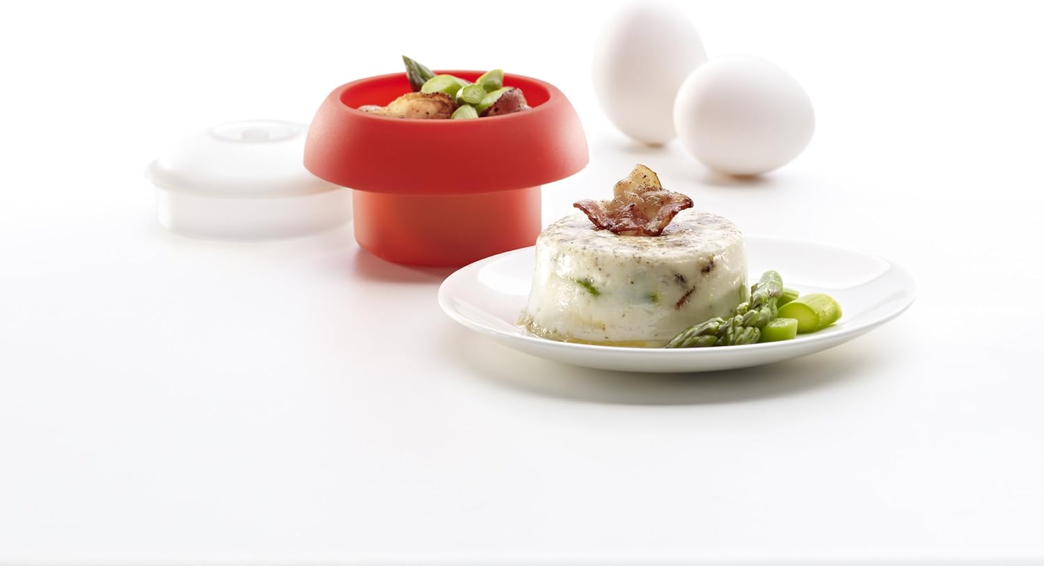 Detalle de Lékué Kit 2 Moldes para Cocer Huevos en Microondas