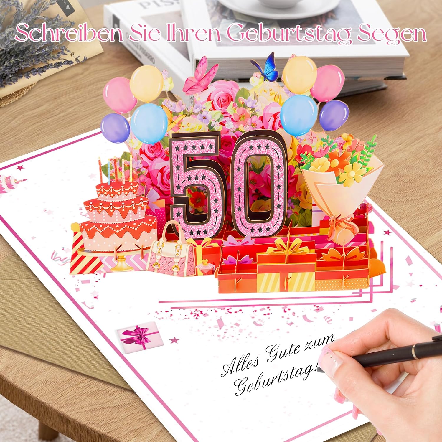 Detalle de OLOSONG Geburtstagskarte 50 – 3D Pop-up Karte mit Umschlag (Back in 1976)