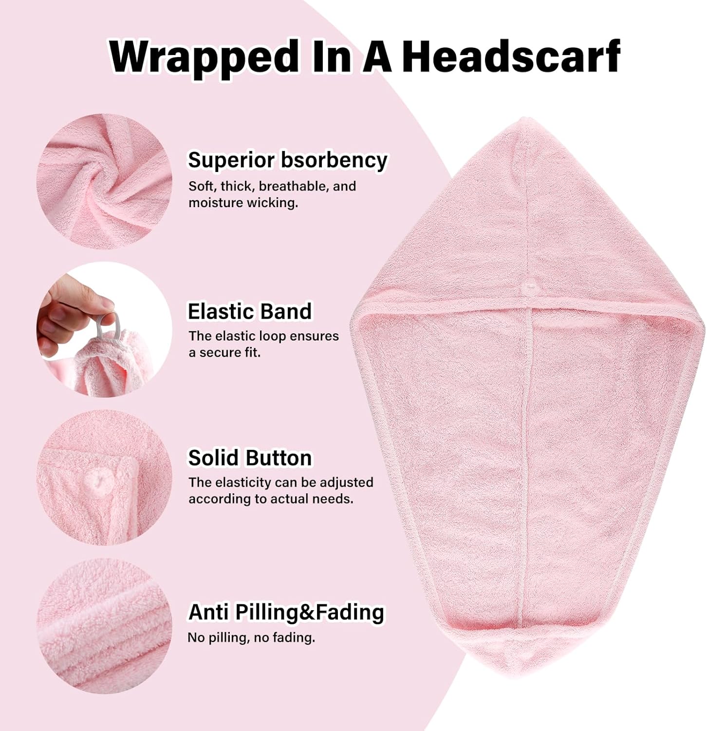 Thumbnail 6 de Lafefe Hair Towel Wrap 2 Pack