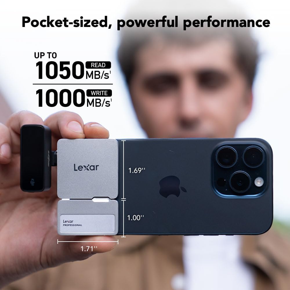 Thumbnail 1 de Lexar 2TB Professional Go Portable SSD with Hub (LSL400S002T-RNSNU)