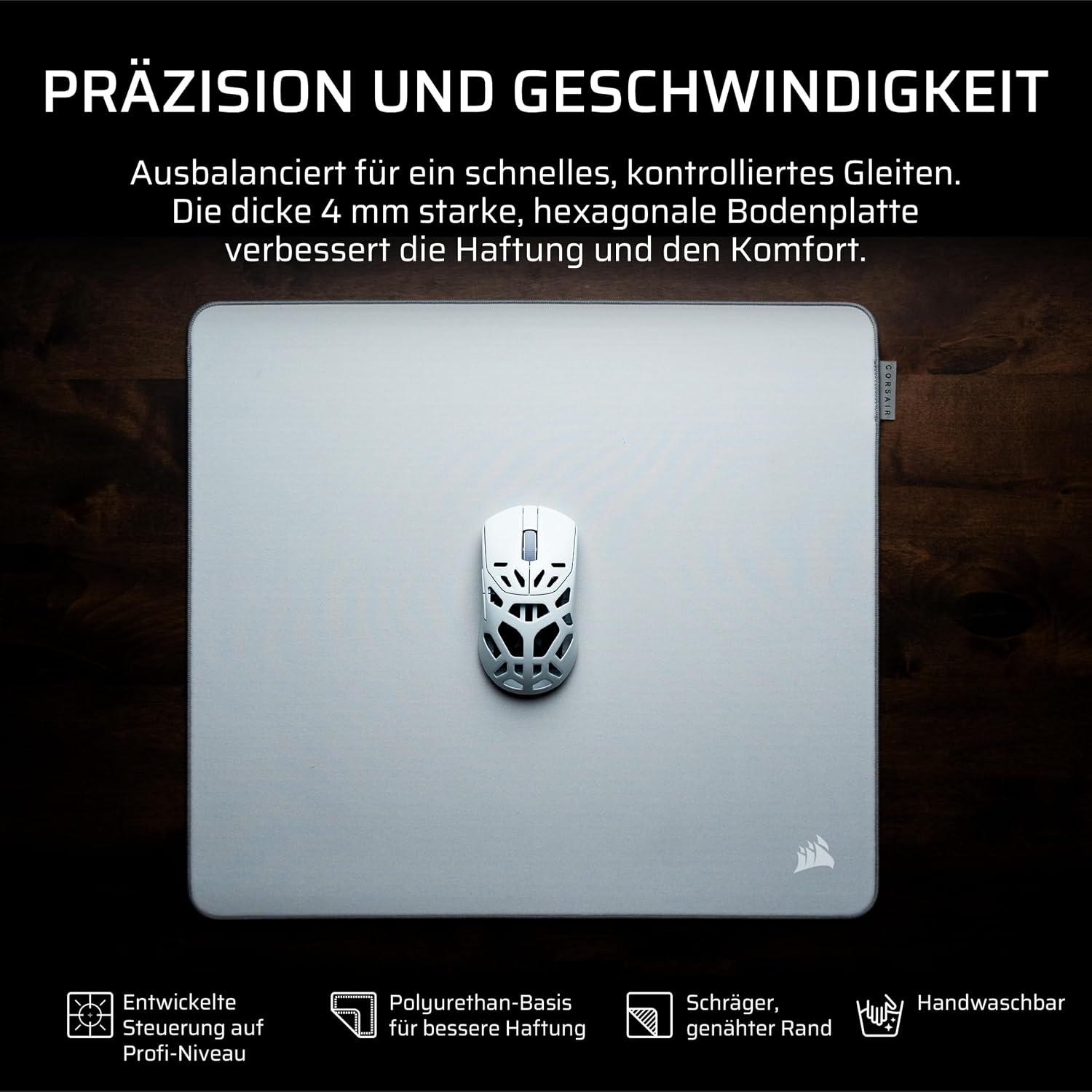 Thumbnail 1 de Corsair MM PRO Control Groß Gaming-Mauspad – Grau