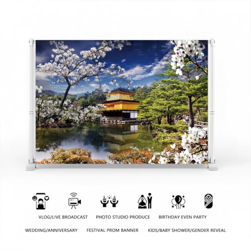 Thumbnail 3 de Aoihrraan 1,5×1 m Japanischer Tempel Hintergrund