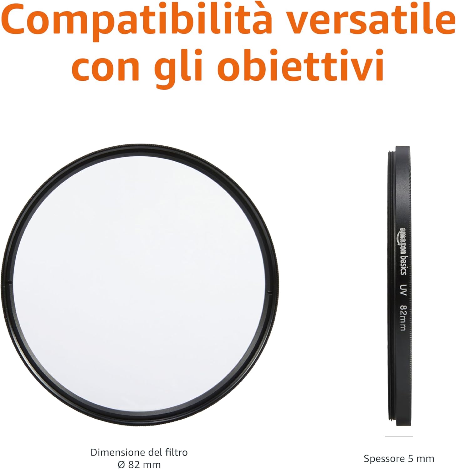 Thumbnail 2 de Amazon Basics filtro UV circolare da 82 mm: protezione per obiettivo, polvere e graffi
