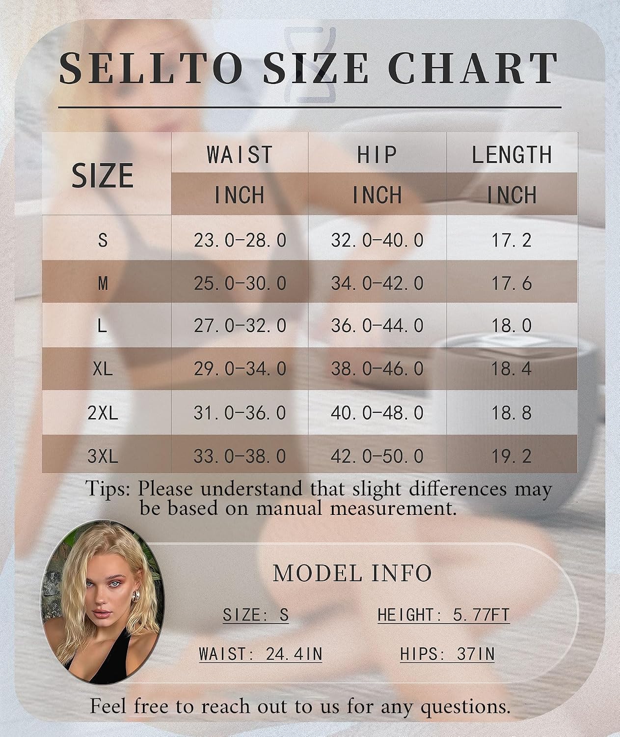 Detalle de sellto PB01-BR High-Waisted Shapewear Shorts with Tummy Control